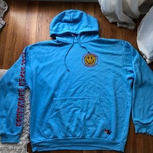 Aviator Nation Unisex Jazz Aspen Relaxed Fit Pullover Hoodie Sky XL